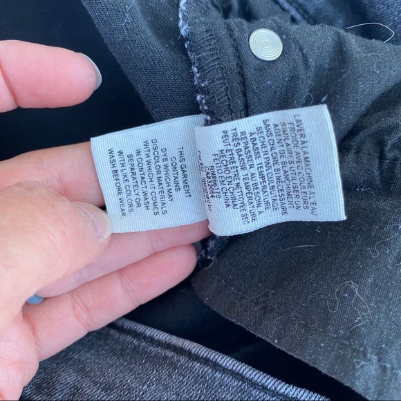 Free People black wash skinny raw hem jeans 28 - Picture 4 of 5